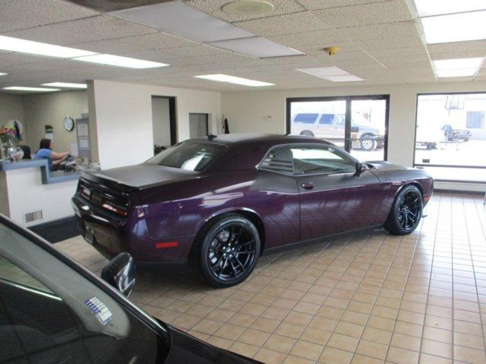 2021 Hellraisin /Black Dodge Challenger R/T Scat Pack (2C3CDZFJ6MH) with an 8 6.4 L engine, Manual transmission, located at 3240 Washington Blvd., Ogden, 84401, (801) 621-7177, 41.204967, -111.969994 - My oh my, Sherm's Store has out done itself again. This kind of eye candy is barely legal and certainly not for the faint of heart. See caution / warning label below:***2021 DODGE CHALLENGER SCAT PACK PLUS 392 CU IN. WITH T/A PKG. ***This Hellraisin purple beast pumps out a whopping 485 horse power. - Photo #5